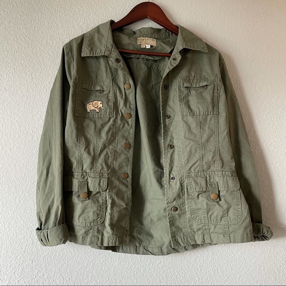 Green utility jacket